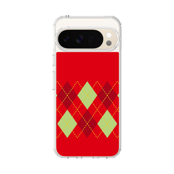 Slim Protection Case［ Nordic Argyle - Red ］