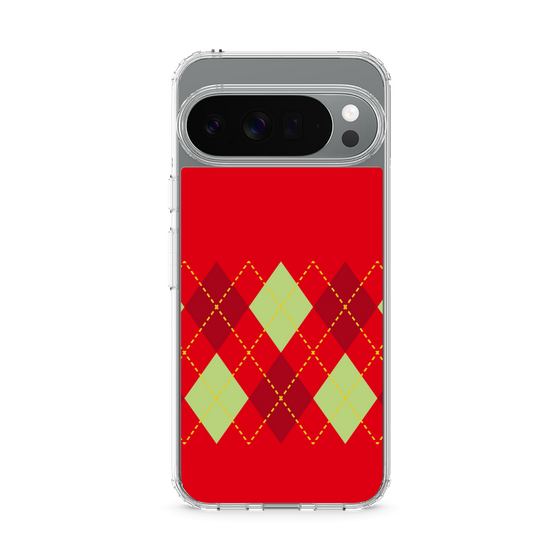 Slim Protection Case［ Nordic Argyle - Red ］