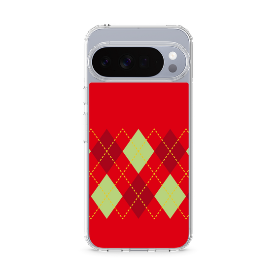Slim Protection Case［ Nordic Argyle - Red ］