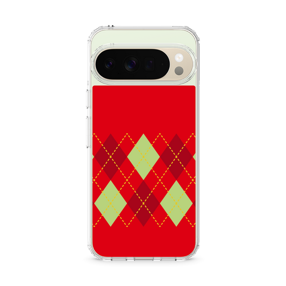 Slim Protection Case［ Nordic Argyle - Red ］