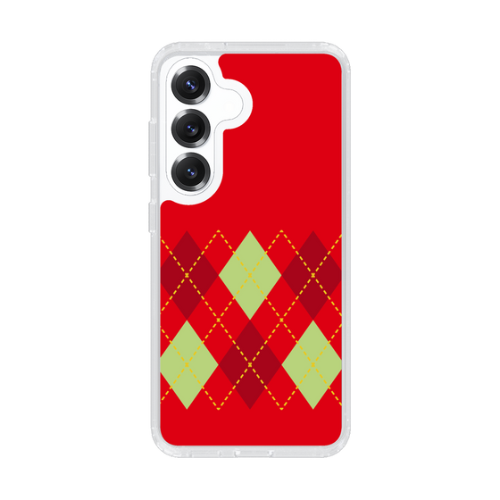 Slim Protection Case［ Nordic Argyle - Red ］