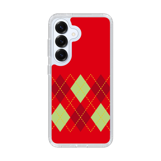 Slim Protection Case［ Nordic Argyle - Red ］