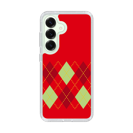 Slim Protection Case［ Nordic Argyle - Red ］