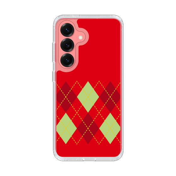 Slim Protection Case［ Nordic Argyle - Red ］