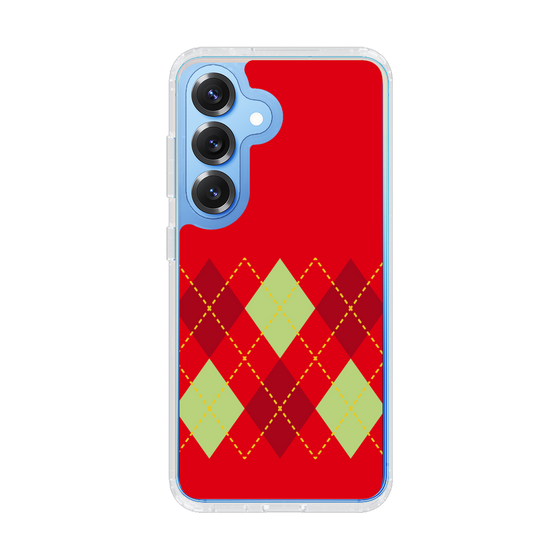 Slim Protection Case［ Nordic Argyle - Red ］