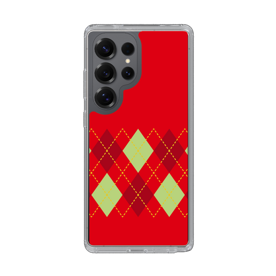 Slim Protection Case［ Nordic Argyle - Red ］