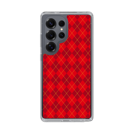 Slim Protection Case［ Argyle - Red ］