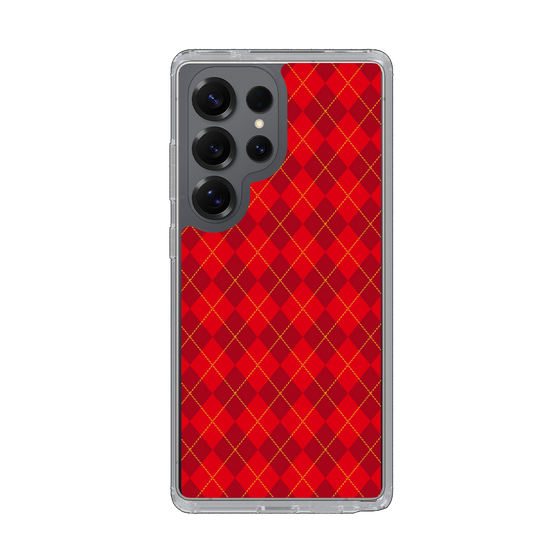 Slim Protection Case［ Argyle - Red ］