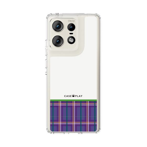 Slim Protection Case［ CASEPLAY Tartan Check - Purple ］