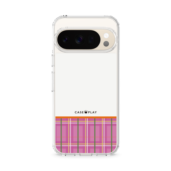 Slim Protection Case［ CASEPLAY Tartan Check - Pink ］