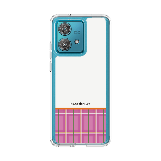 Slim Protection Case［ CASEPLAY Tartan Check - Pink ］