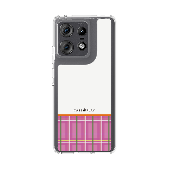 Slim Protection Case［ CASEPLAY Tartan Check - Pink ］