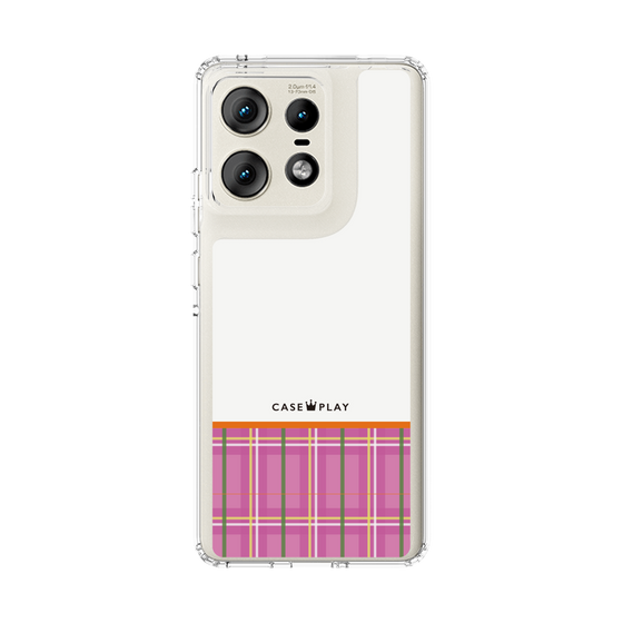 Slim Protection Case［ CASEPLAY Tartan Check - Pink ］