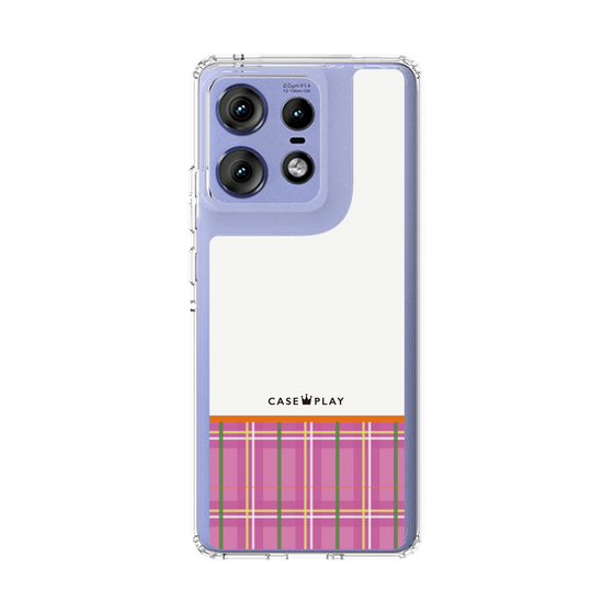 Slim Protection Case［ CASEPLAY Tartan Check - Pink ］