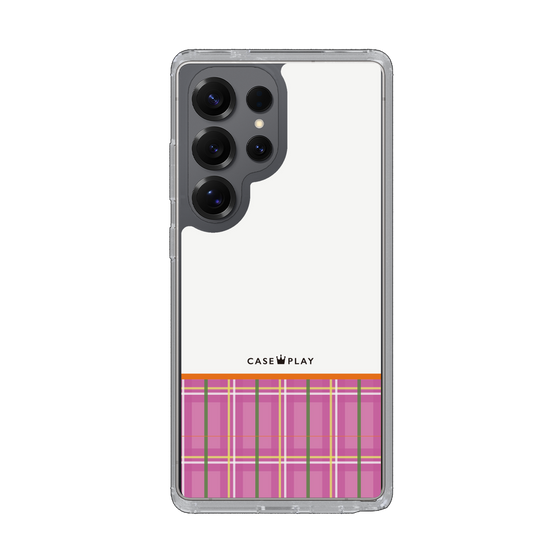 Slim Protection Case［ CASEPLAY Tartan Check - Pink ］