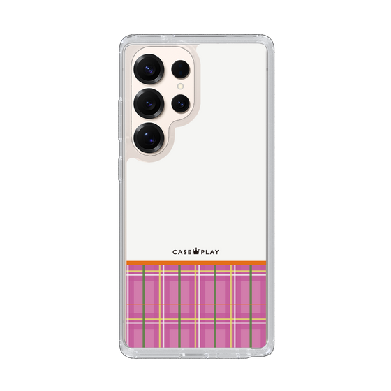 Slim Protection Case［ CASEPLAY Tartan Check - Pink ］