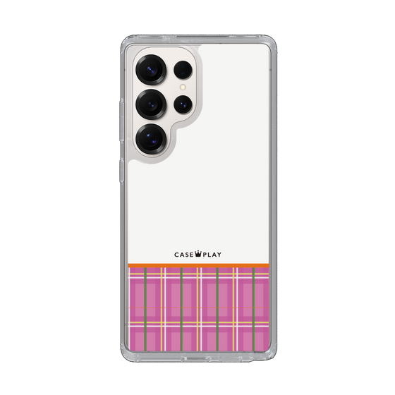 Slim Protection Case［ CASEPLAY Tartan Check - Pink ］