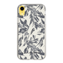 Slim Protection Case［ LAGUNAMOON - BotanicalJacquard - White×Black ］