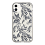 Slim Protection Case［ LAGUNAMOON - BotanicalJacquard - White×Black ］