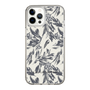 Slim Protection Case［ LAGUNAMOON - BotanicalJacquard - White×Black ］