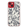 Slim Protection Case［ LAGUNAMOON - BotanicalJacquard - White×Black ］