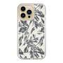 Slim Protection Case［ LAGUNAMOON - BotanicalJacquard - White×Black ］