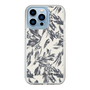 Slim Protection Case［ LAGUNAMOON - BotanicalJacquard - White×Black ］