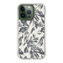 Slim Protection Case［ LAGUNAMOON - BotanicalJacquard - White×Black ］