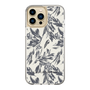 Slim Protection Case［ LAGUNAMOON - BotanicalJacquard - White×Black ］
