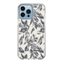 Slim Protection Case［ LAGUNAMOON - BotanicalJacquard - White×Black ］