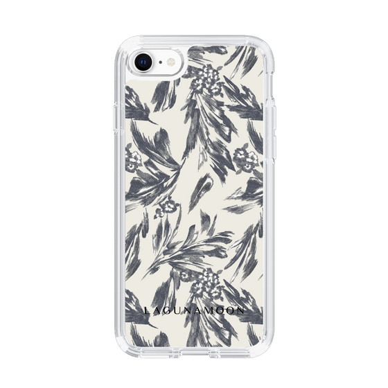 Slim Protection Case［ LAGUNAMOON - BotanicalJacquard - White×Black ］