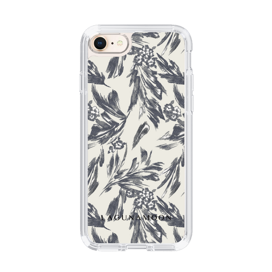 Slim Protection Case［ LAGUNAMOON - BotanicalJacquard - White×Black ］