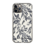 Slim Protection Case［ LAGUNAMOON - BotanicalJacquard - White×Black ］