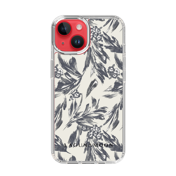 Slim Protection Case［ LAGUNAMOON - BotanicalJacquard - White×Black ］