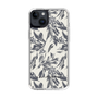 Slim Protection Case［ LAGUNAMOON - BotanicalJacquard - White×Black ］