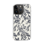 Slim Protection Case［ LAGUNAMOON - BotanicalJacquard - White×Black ］
