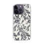Slim Protection Case［ LAGUNAMOON - BotanicalJacquard - White×Black ］
