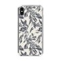 Slim Protection Case［ LAGUNAMOON - BotanicalJacquard - White×Black ］