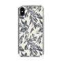 Slim Protection Case［ LAGUNAMOON - BotanicalJacquard - White×Black ］