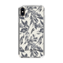 Slim Protection Case［ LAGUNAMOON - BotanicalJacquard - White×Black ］