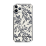 Slim Protection Case［ LAGUNAMOON - BotanicalJacquard - White×Black ］