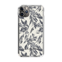 Slim Protection Case［ LAGUNAMOON - BotanicalJacquard - White×Black ］