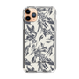 Slim Protection Case［ LAGUNAMOON - BotanicalJacquard - White×Black ］