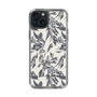 Slim Protection Case［ LAGUNAMOON - BotanicalJacquard - White×Black ］