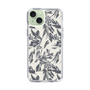 Slim Protection Case［ LAGUNAMOON - BotanicalJacquard - White×Black ］