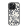 Slim Protection Case［ LAGUNAMOON - BotanicalJacquard - White×Black ］