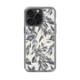 Slim Protection Case［ LAGUNAMOON - BotanicalJacquard - White×Black ］