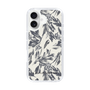 Slim Protection Case［ LAGUNAMOON - BotanicalJacquard - White×Black ］