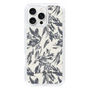 Slim Protection Case［ LAGUNAMOON - BotanicalJacquard - White×Black ］