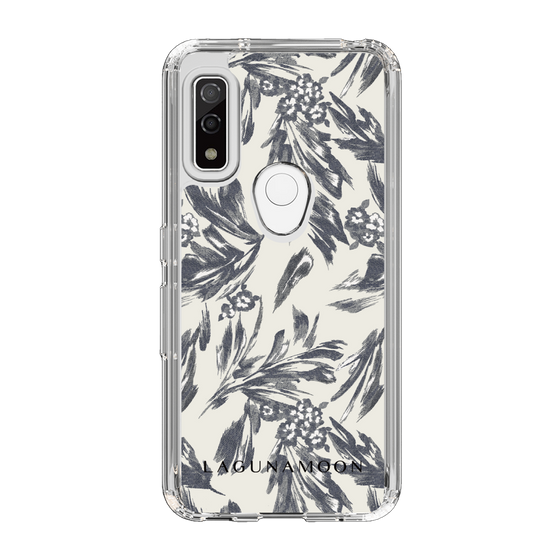 Slim Protection Case［ LAGUNAMOON - BotanicalJacquard - White×Black ］
